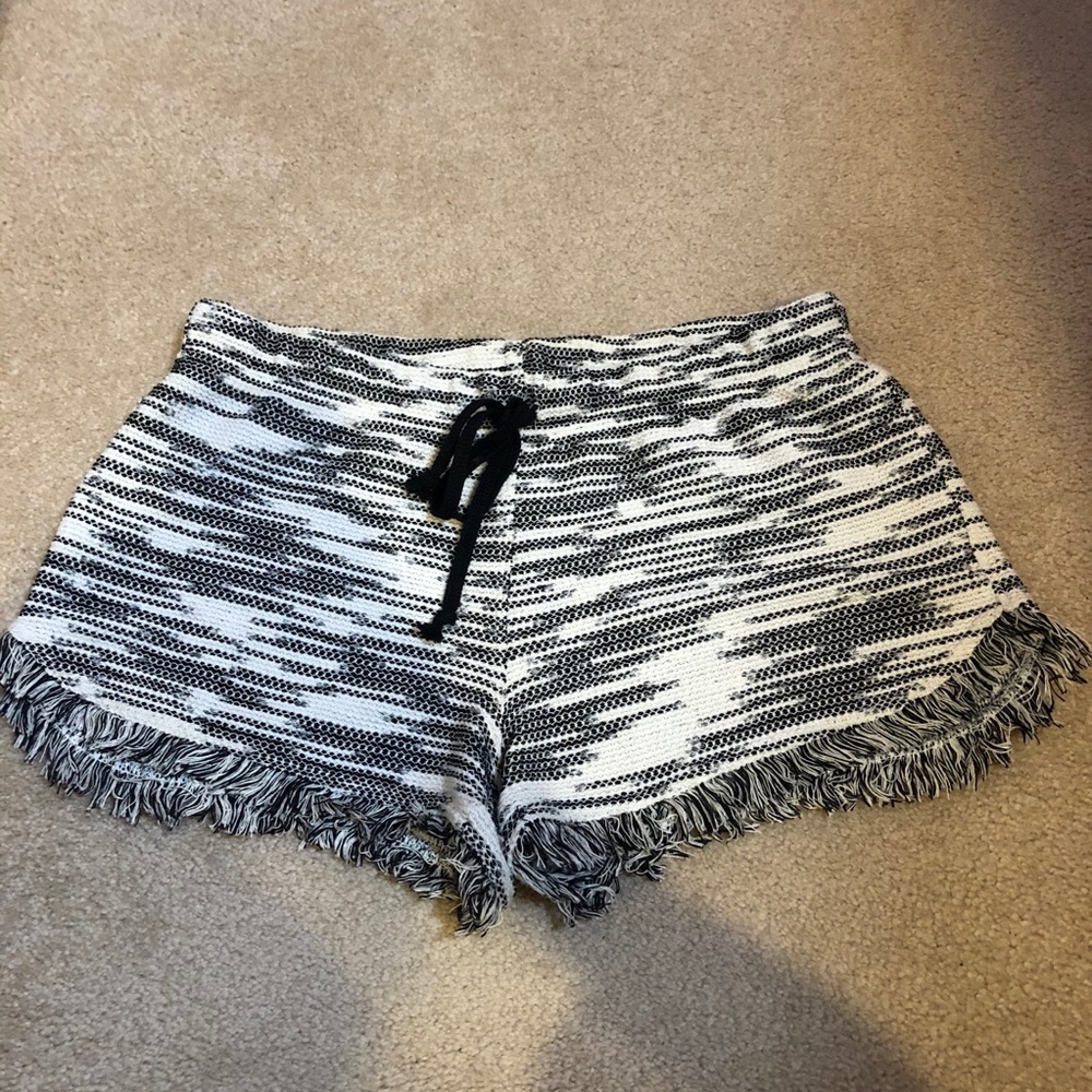 Black and white shorts